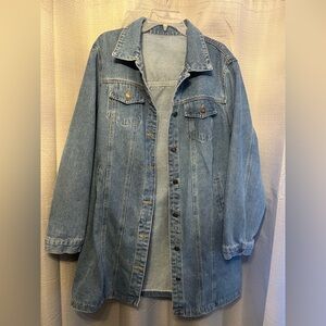 Denim Swing coat 3/4 length